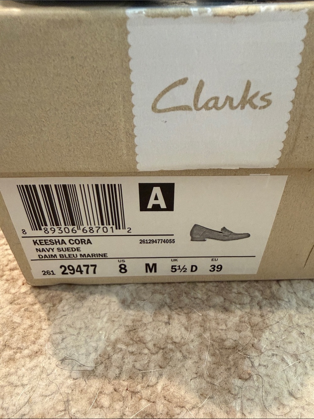 Clarks Women’s Navy Suede Slip-On Keesha Cora Loafers - Picture 2 of 6